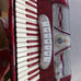 Rare Vintage Red La Scala Concerto Accordion W/case Made In Italy