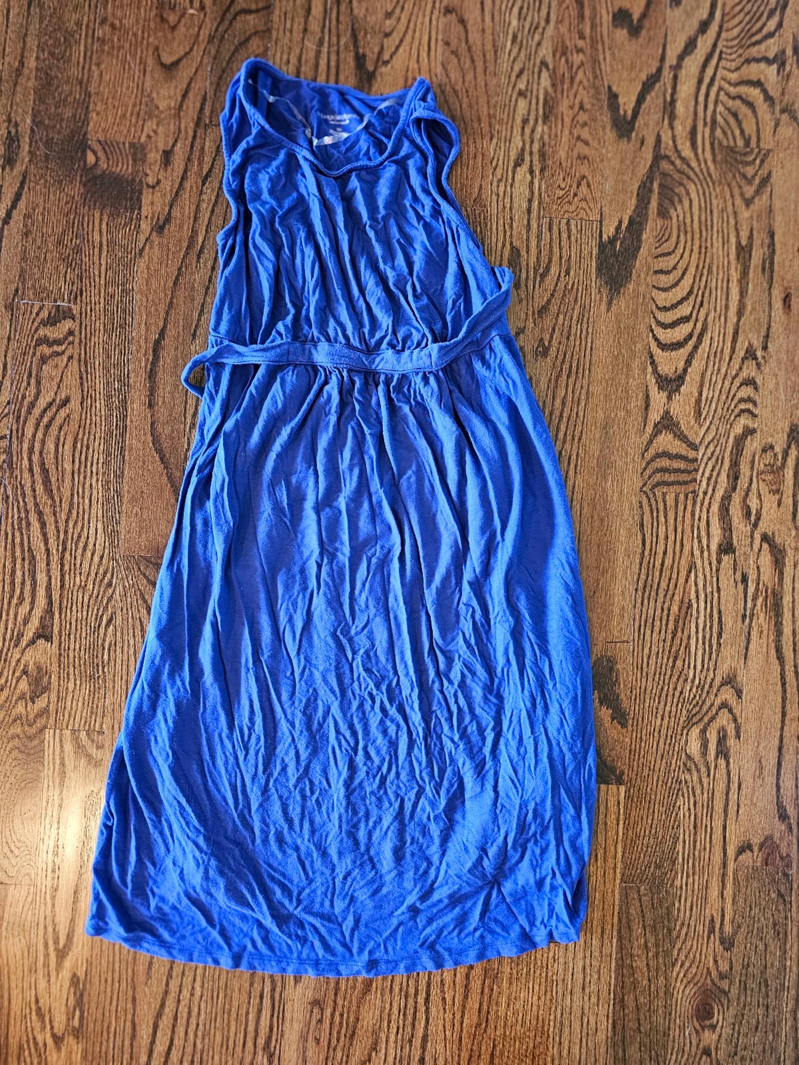 Liz Lange Women's Blue Maternity Sleeveless Dress, Size XS