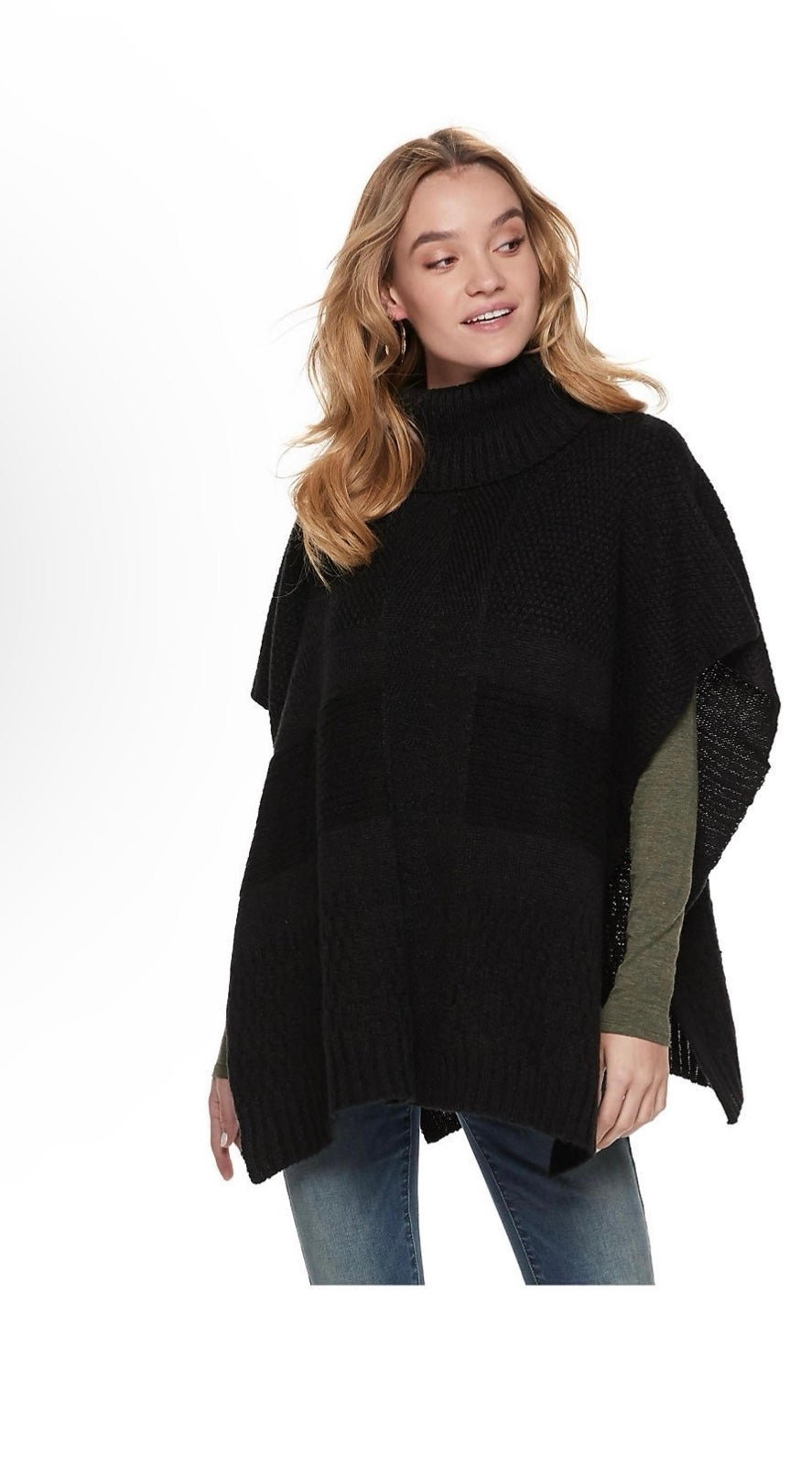Apt 9 Cable Knit Poncho Sweater