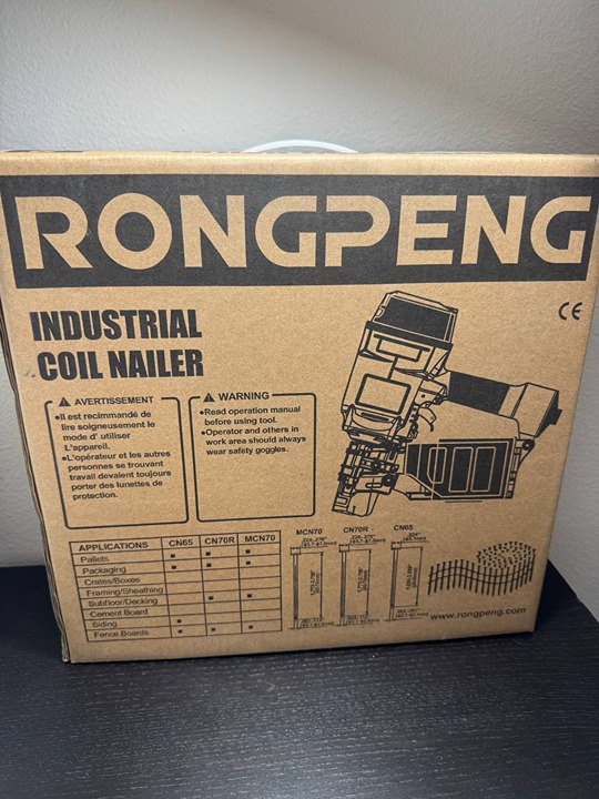 RONGPENG CN65 Professional Industrial Pneumatic Coil Pallet Nailer Air Nail Gun