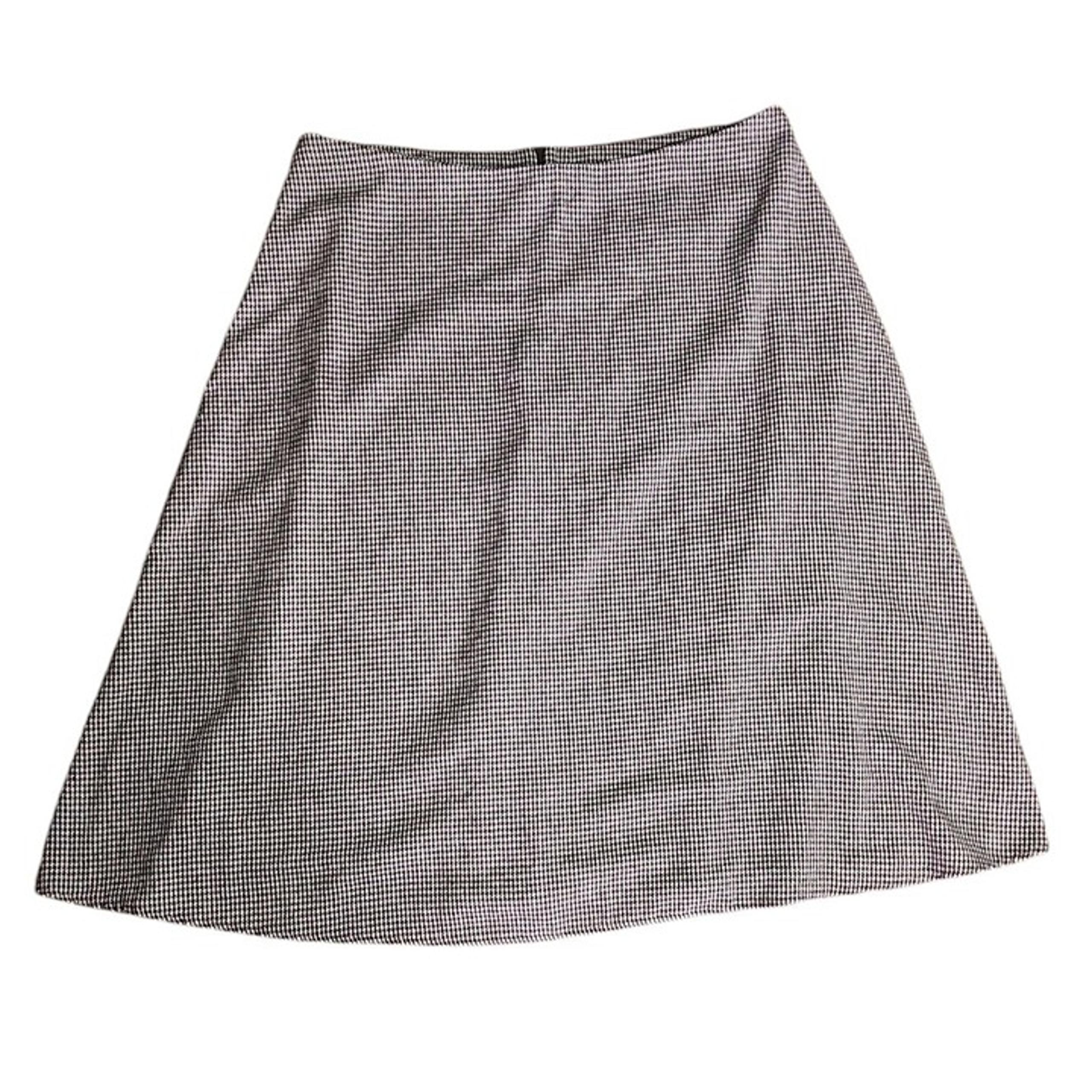SHEIN CURVE Brown White Houndstooth Pattern A Line Skirt Womens Plus Size 4XL