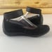 Clarks Medora Nina Womens 6 Black Suede Ankle Strap Ballet Flat Comfort Shoes