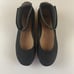 Clarks Medora Nina Womens 6 Black Suede Ankle Strap Ballet Flat Comfort Shoes