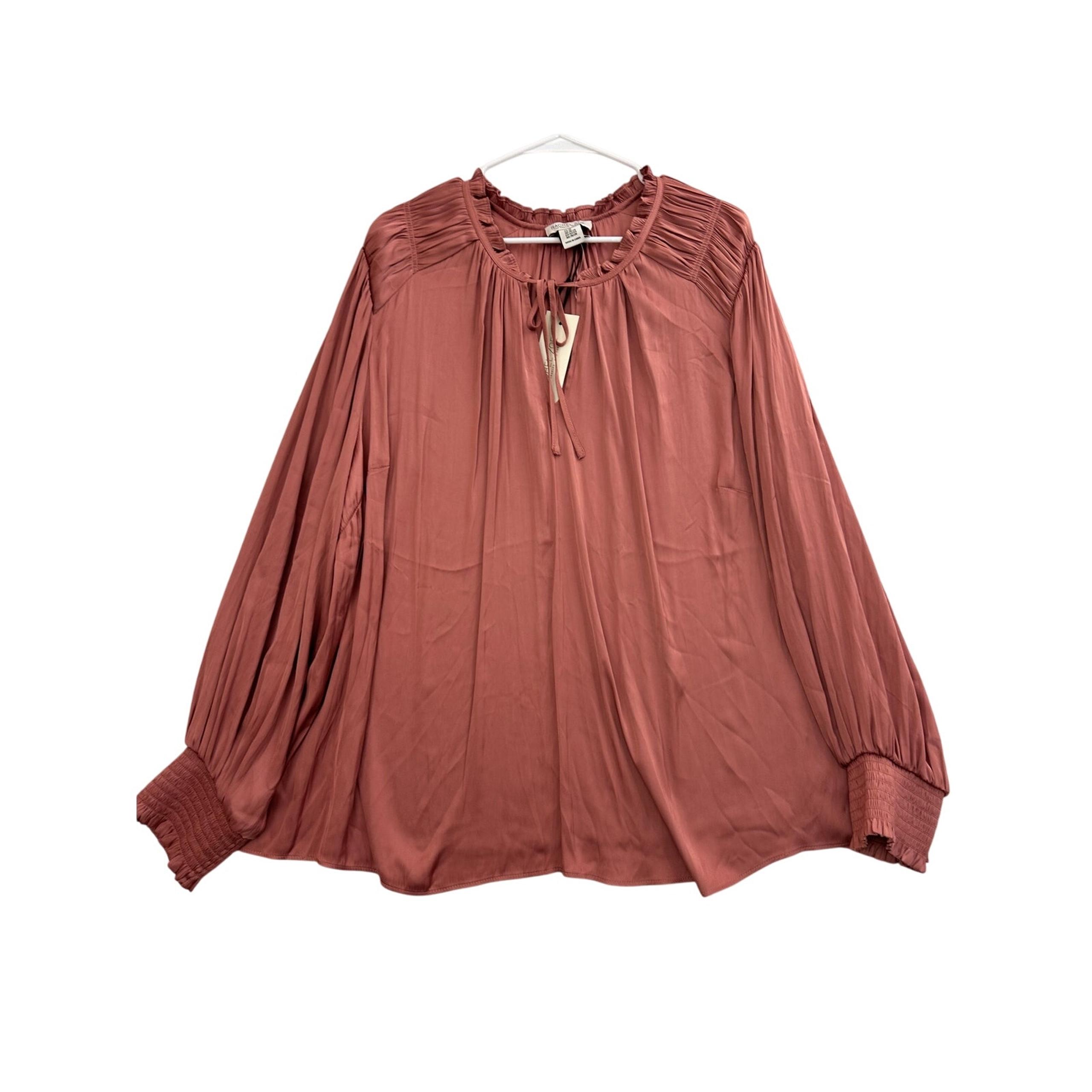 NWT Rachel Zoe Pleated Smocked Top 3X Victorian Classy