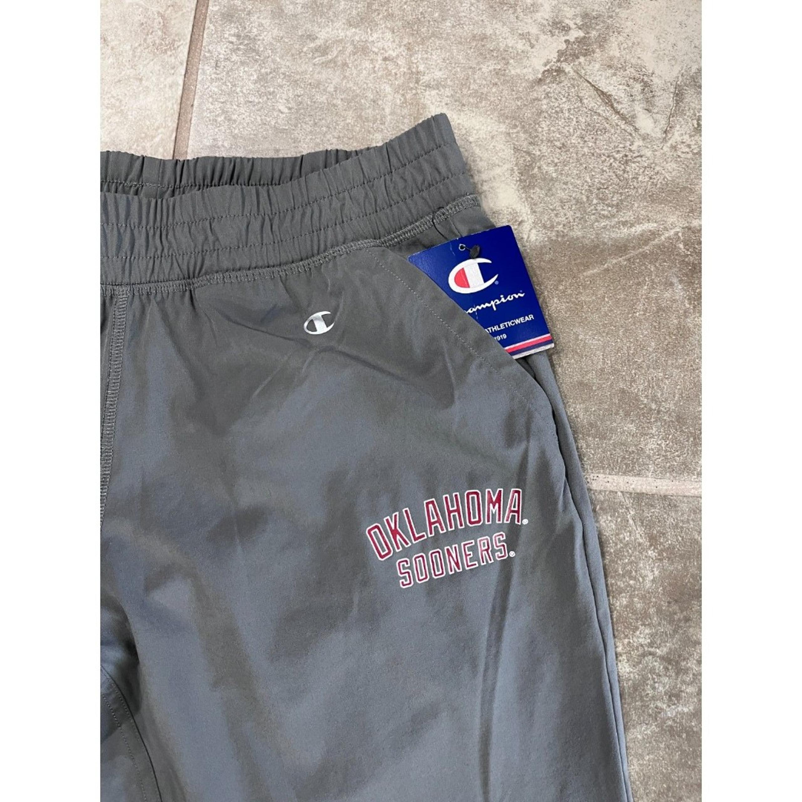 Champion Men's Collegiate  Oklahoma Sooners Gray Track Pants with Pockets NWT