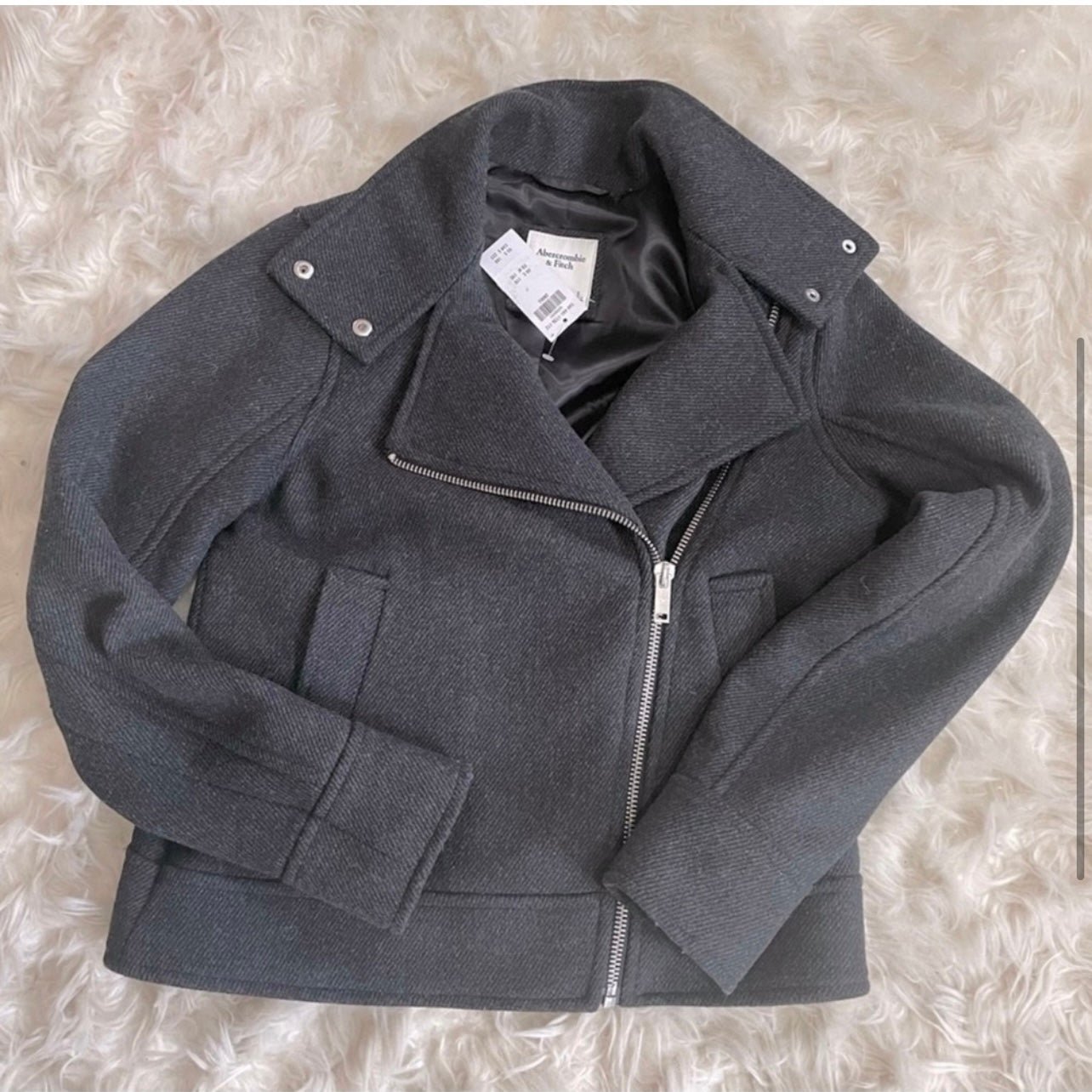 Abercrombie and Fitch Wool Moto Jacket