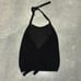 525 AMERICA Crochet Knit Halter Top Backless Tie Back Fauxchet Halter Top
