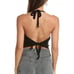 525 AMERICA Crochet Knit Halter Top Backless Tie Back Fauxchet Halter Top