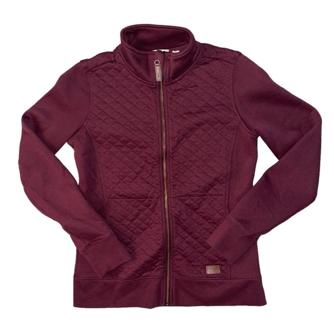 L.L. Bean Quilted Full Zip Sweater Womens Xs