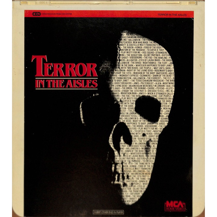 Terror in The Aisles(1984)Vintage CED RCA SelectaVision Videodisc TESTED WORKING