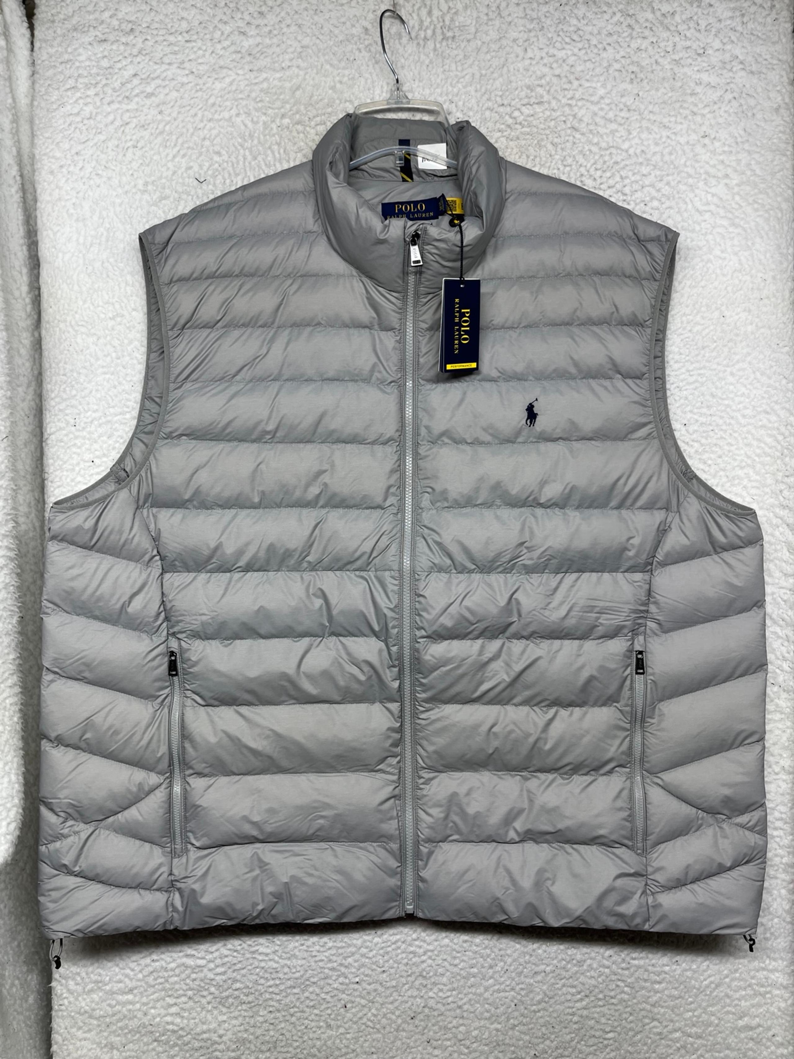 Polo Ralph Lauren Packable Vest Men’s 3XB Grey Full Zip Puffer