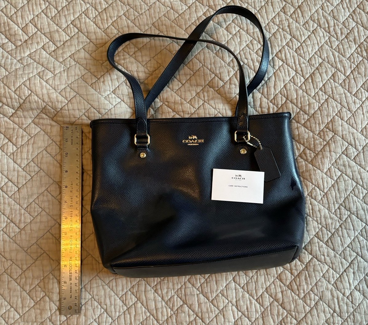 Navy Blue Coach Purse