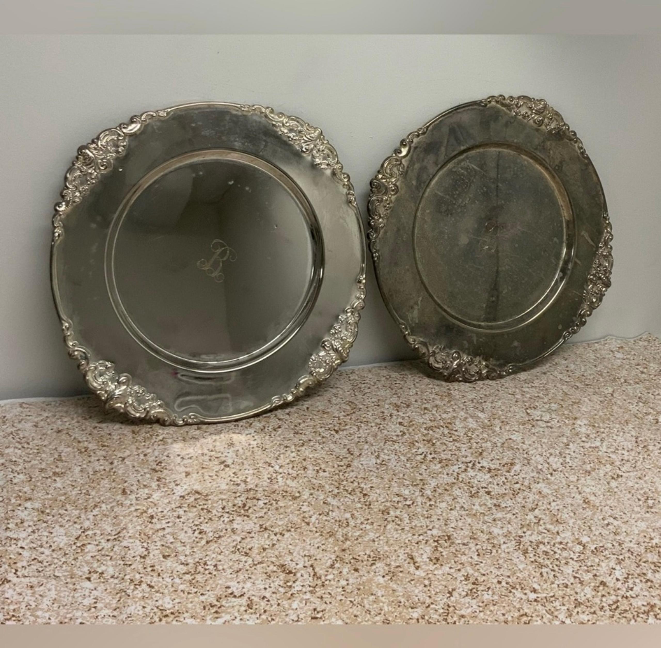 Elegant Silver Decorative Plates Godinger