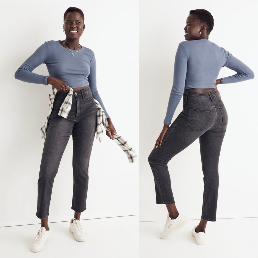 Madewell Tall Curvy High Rise Slim Straight Jeans 26 Tall Richgrove Wash