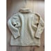 Vintage Womens Turtleneck Sweater XS Petite 100% Wool Cream Classic Fisherman