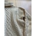 Vintage Womens Turtleneck Sweater XS Petite 100% Wool Cream Classic Fisherman