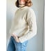 Vintage Womens Turtleneck Sweater XS Petite 100% Wool Cream Classic Fisherman