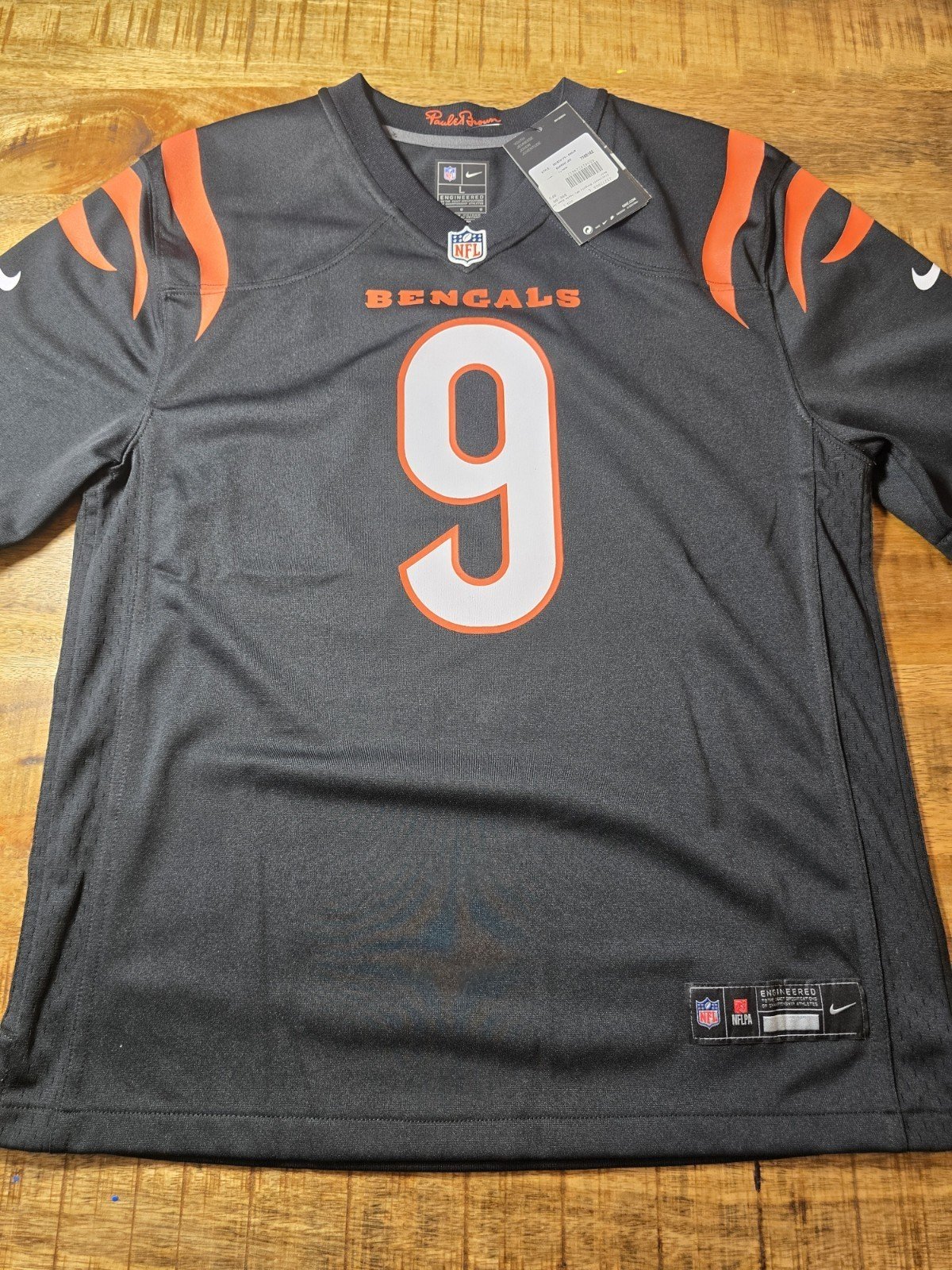 Nike Cincinnati Bengals Joe Burrow Size Youth Large Football Jersey On Field