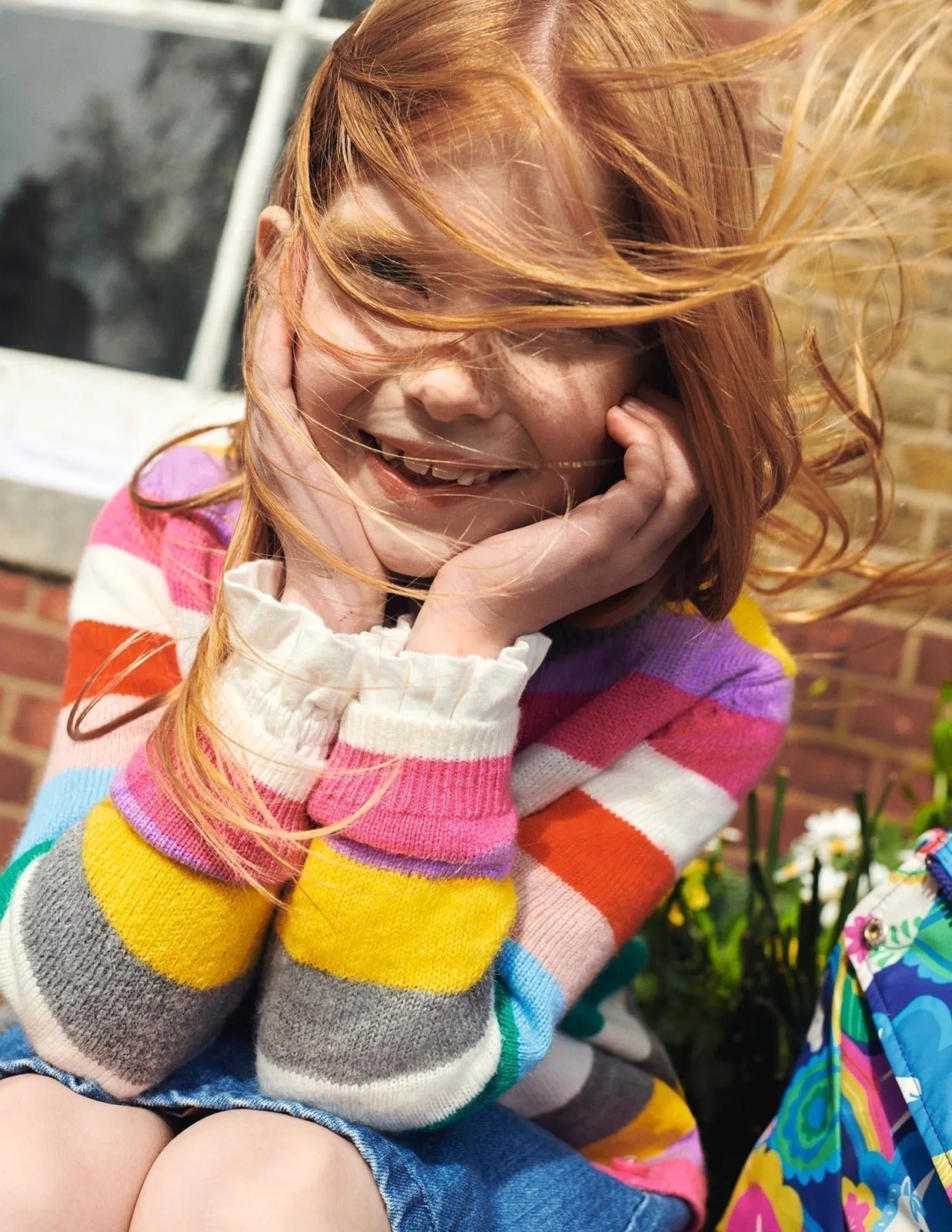 Mini Boden Rainbow Stripe Cardigan 2-3Y