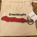 Coach/coachtopia leather bag keychain+dust bag