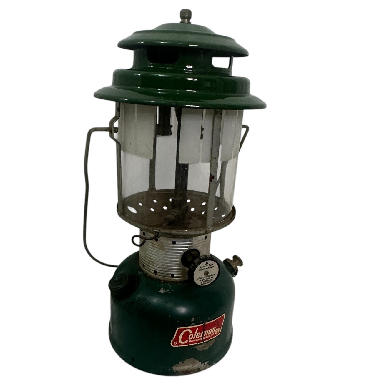 Vintage 220F Coleman Double Mantle Lantern Untested Cabincore Decor