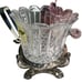 Godinger, 20th Century Baroque, Crystal Ice Bucket with stand and Tongs,