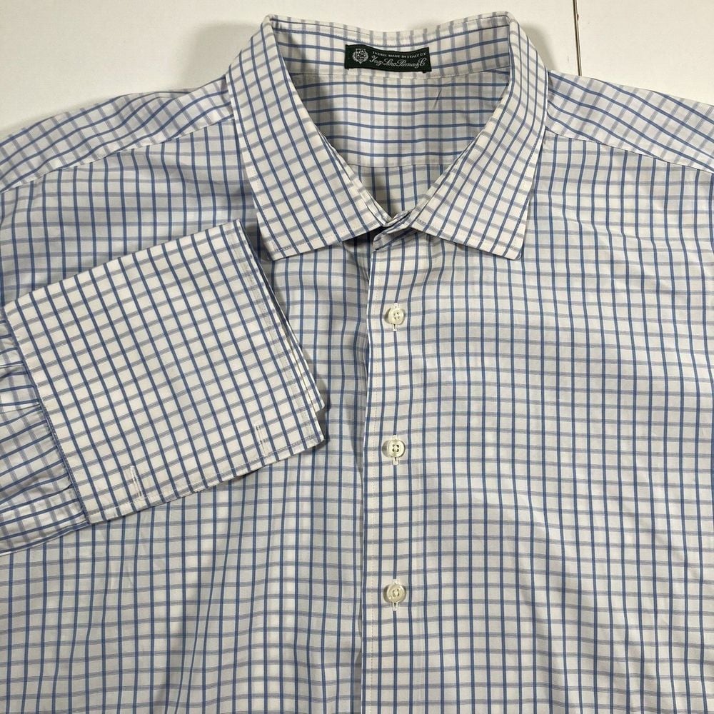 Loro Piana Dress Shirt 3XL Long Sleeve Button Made in Italy Double French Cuff