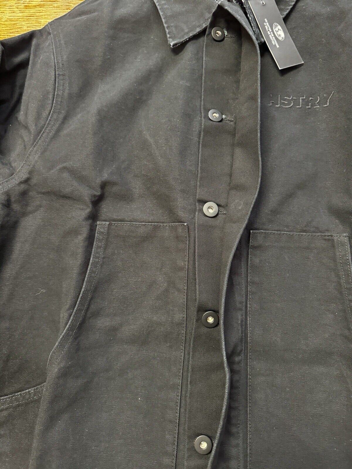 HSTRY X Nas Black & White Duck Canvas Paisley Jacket Size SMALL. AP-0056-SM