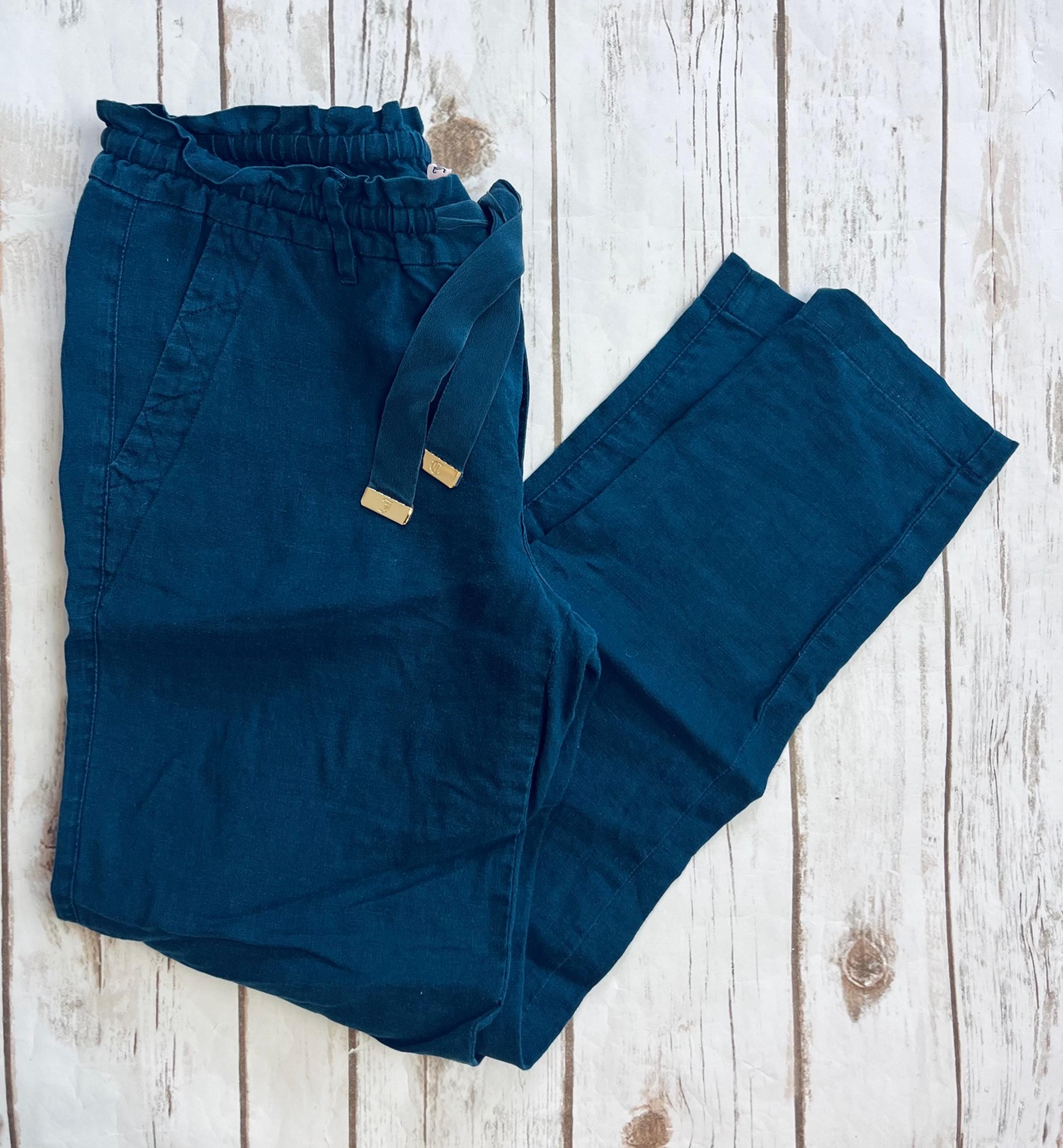 Juicy Couture Vintage Blue Linen Pants Size XS Extra Small