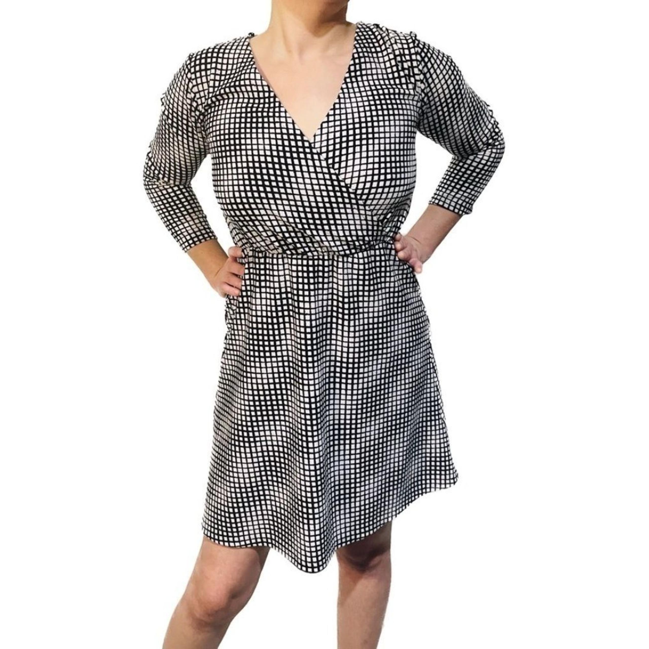 Kersh - Party Dress Black and White Squares design