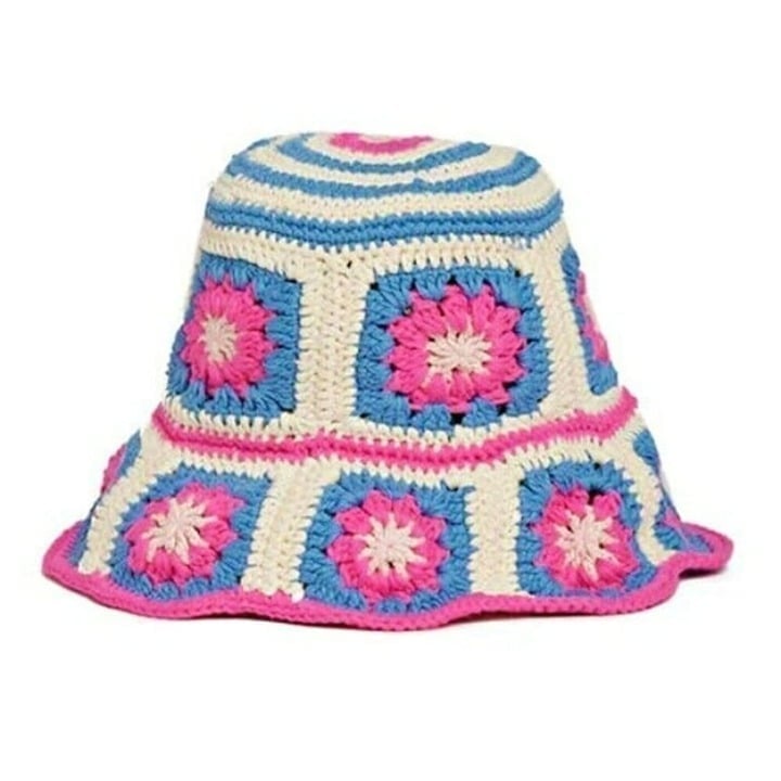 Jocelyn Women's The Tulum Crochet Hat Pink Multi O/S (MSRP 75)