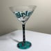 “Girls Night Out” hand painted martini glass