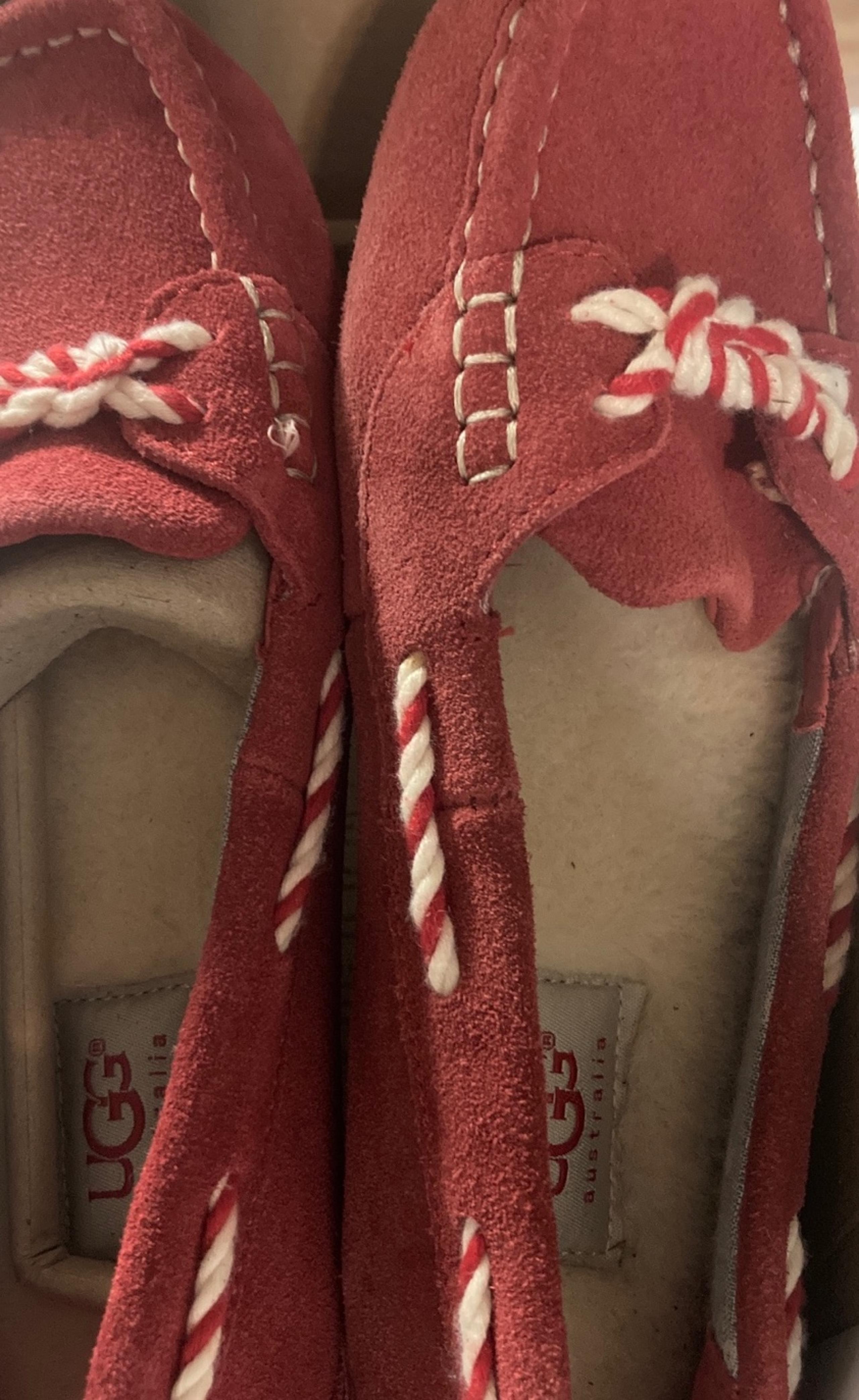 Red Ugg Australia slip on shoes