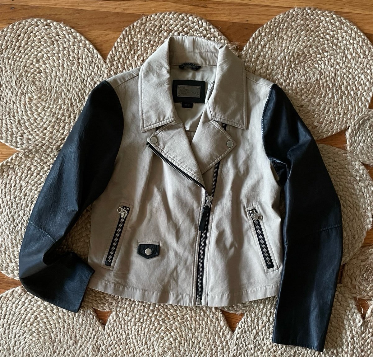 Mackage motorcycle jacket cotton/leather M
