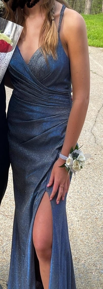 Blue prom dress