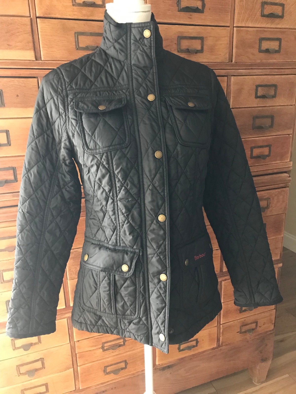Barbour Women's Morris Utility Jacket Black size 6
