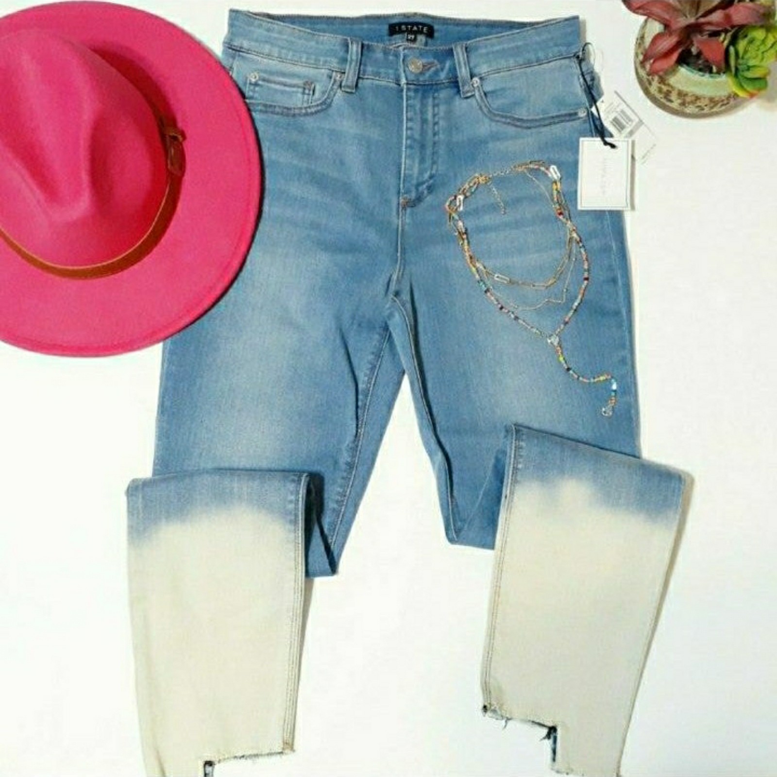 NWT 1. State Dip Dye Ombre Stretch Jeans