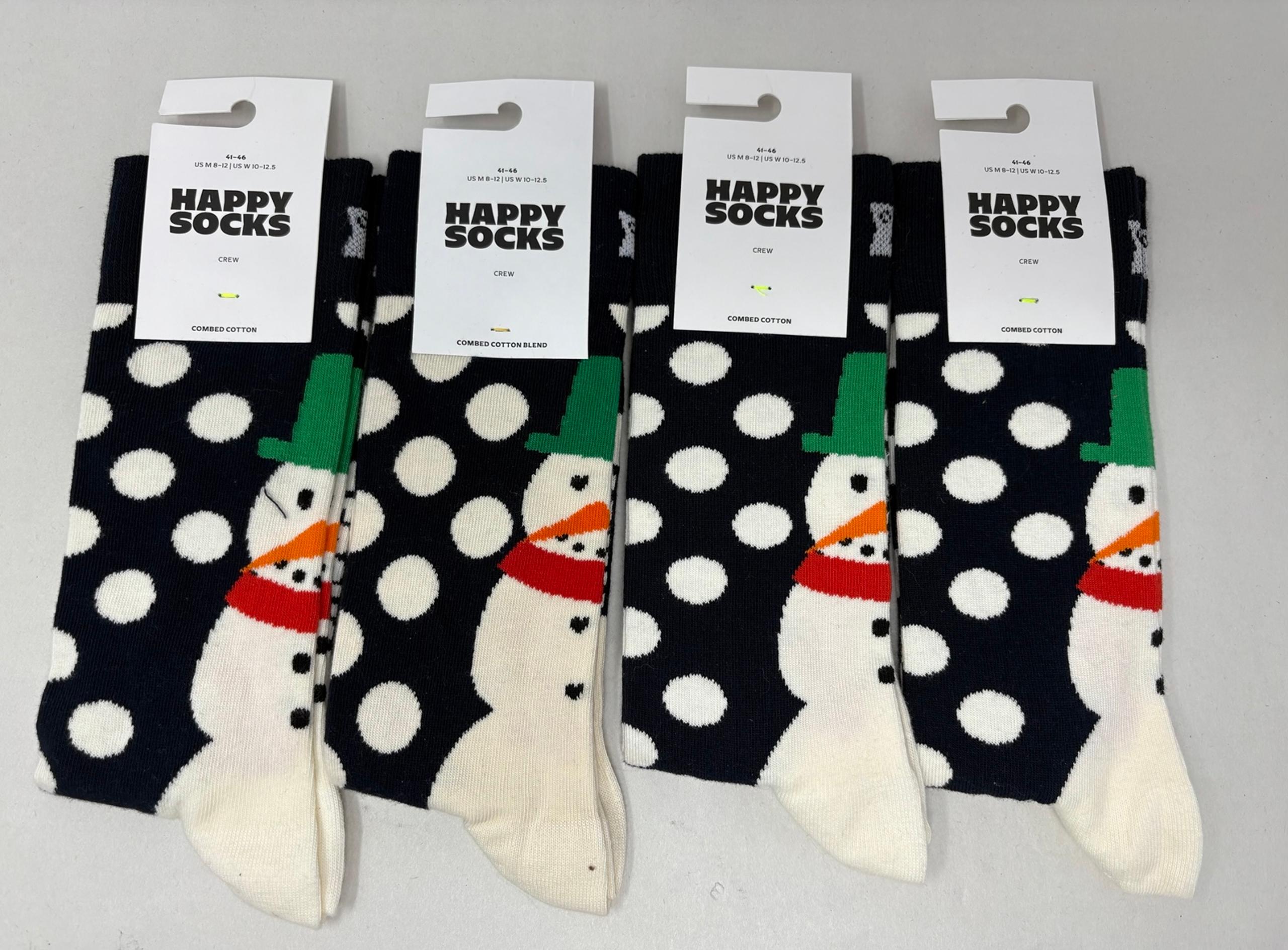 HAPPY SOCKS JUMBO SNOWMAN CREW SOCKS