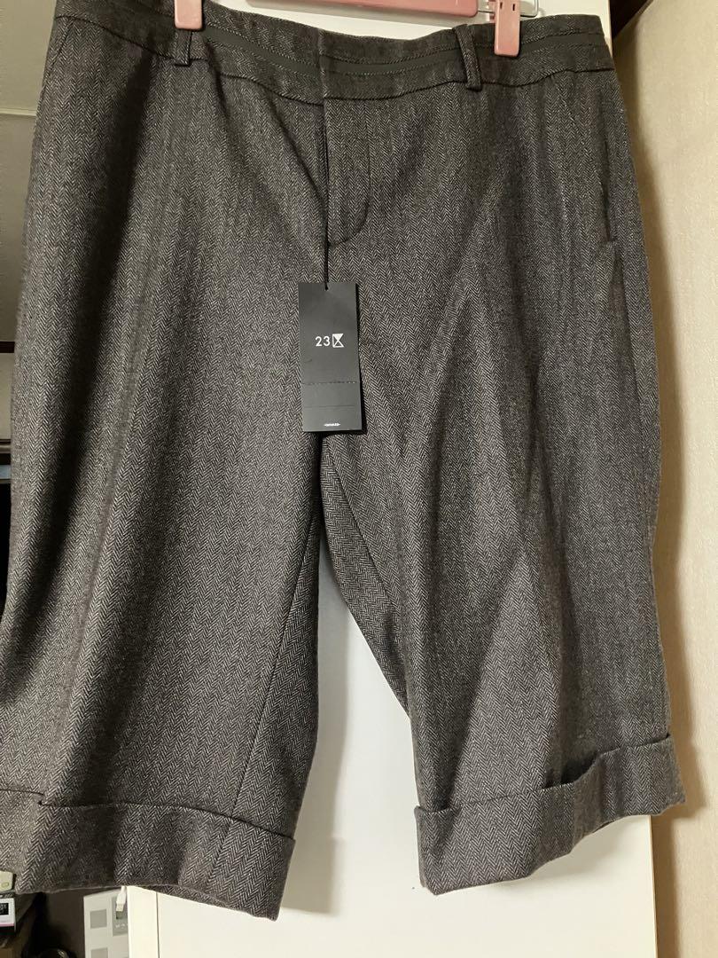 23区 Tweed Half Pants, Size 48, Brown, Brand New and Unused.