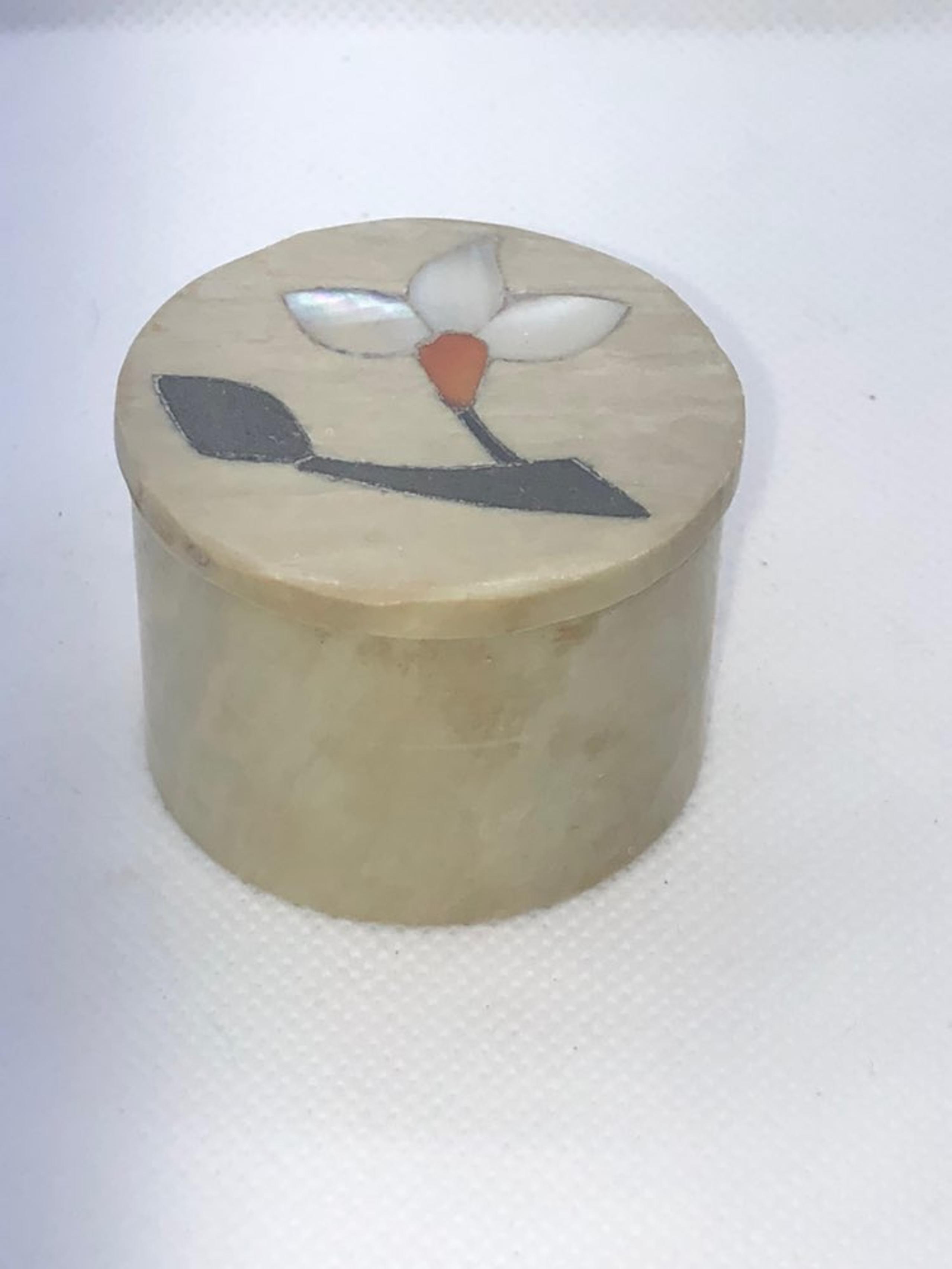 Soapstone mother of pearl trinket box