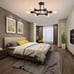 Modern Sputnik Chandelier 6 Lights Black Mid Century Modern Metal Pendant Light