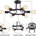 Modern Sputnik Chandelier 6 Lights Black Mid Century Modern Metal Pendant Light