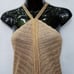 Phard Beaded Crochet Halter Top Medium
