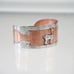 Cuff Bracelet Copper With 925 Sterling Silver Vintage Alpaca Llama And Birds