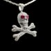 White Finish Skull Live Alone Die Alone