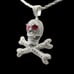 White Finish Skull Live Alone Die Alone