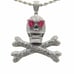 White Finish Skull Live Alone Die Alone