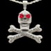 White Finish Skull Live Alone Die Alone