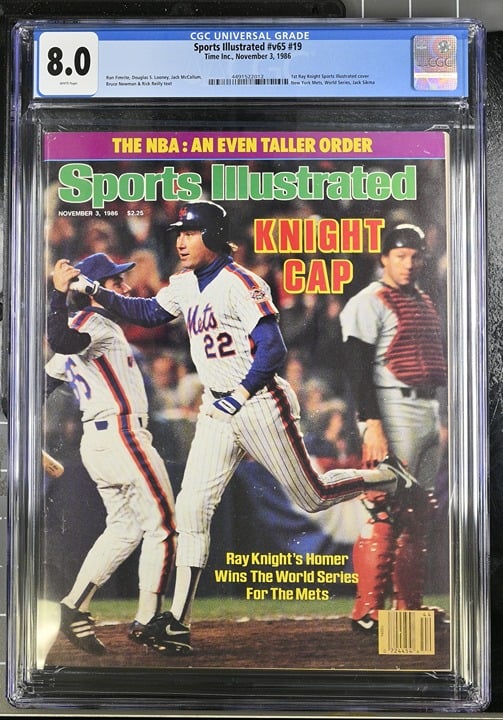 CGC 8.0 Sports Illustrated newstand November 3, 1986 New York Mets World Series
