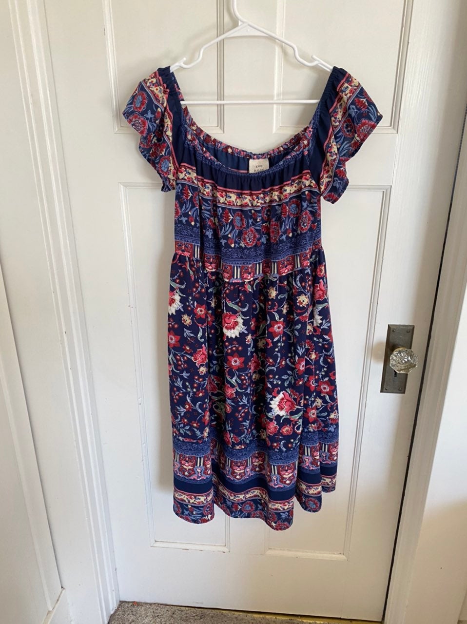 KNOX ROSE SS V-neck Knee Length Pullover White Eyelet BOHO Dress~Sz XS~NWT~CUTE! KNOX ROSE SS V-neck Knee Length Pullover White Eyelet BOHO Dress~Sz XS~NWT~CUTE!